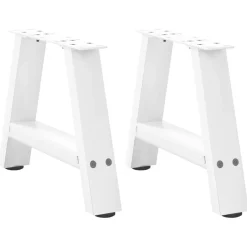vidaXL Salontafelpoten 2 st A-vormig 30x(30-31) cm staal wit