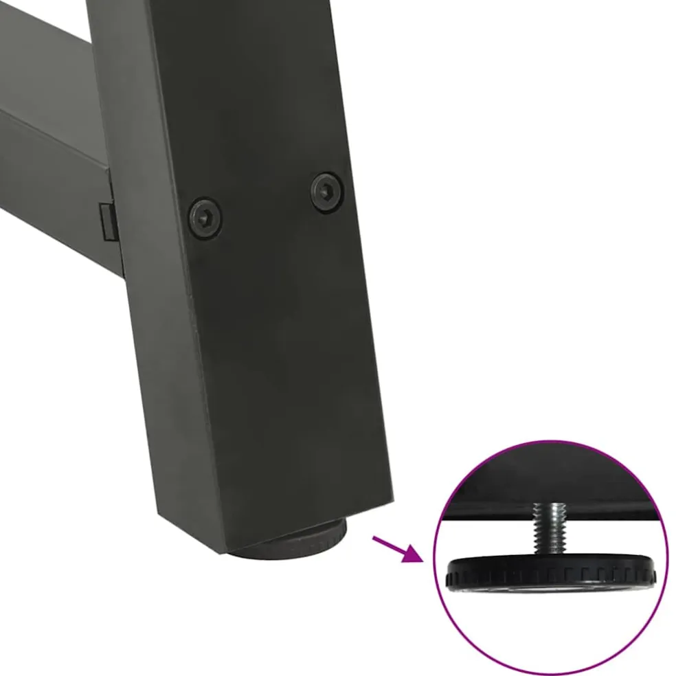 vidaXL Salontafelpoten 2 st A-vormig 30x(30-31) cm staal antraciet