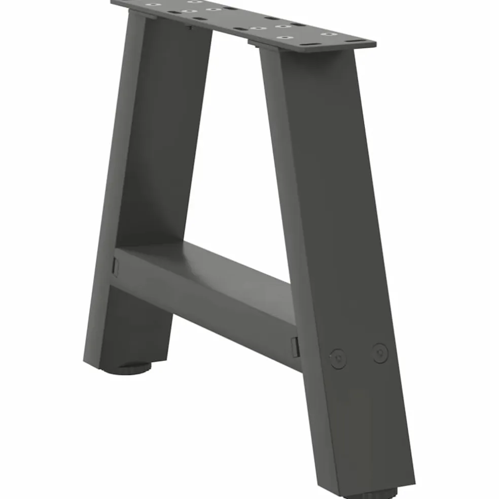 vidaXL Salontafelpoten 2 st A-vormig 30x(30-31) cm staal antraciet