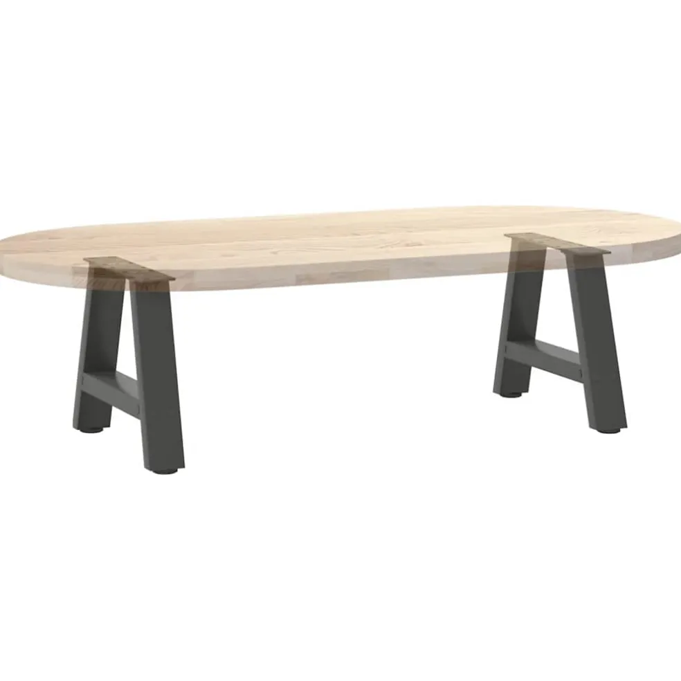 vidaXL Salontafelpoten 2 st A-vormig 30x(30-31) cm staal antraciet