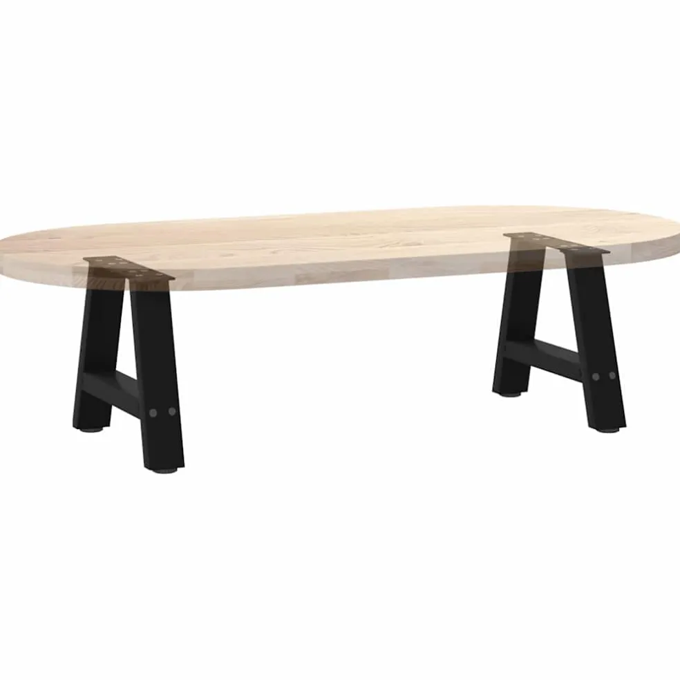 vidaXL Salontafelpoten 2 st A-vormig 30x(30-31) cm staal zwart