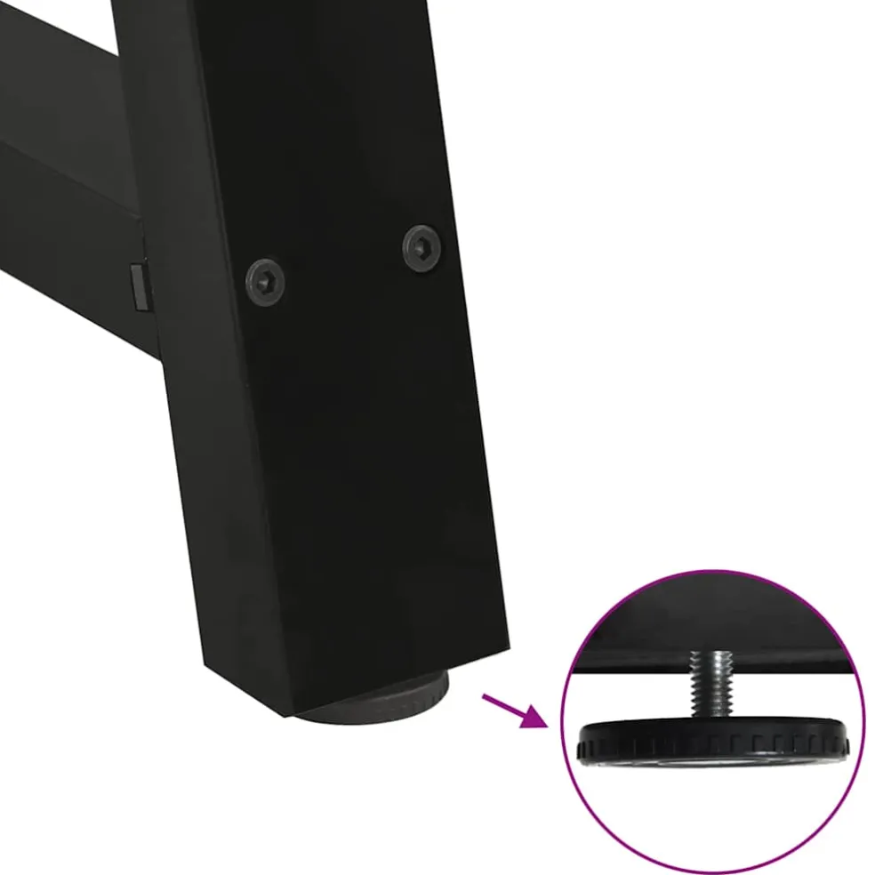 vidaXL Salontafelpoten 2 st A-vormig 30x(30-31) cm staal zwart