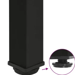 vidaXL Salontafelpoten 4 st 30-32 cm staal zwart