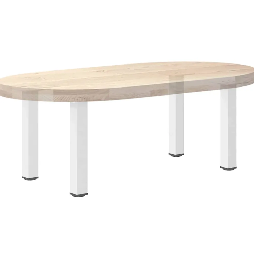 vidaXL Salontafelpoten 4 st 30-32 cm staal wit
