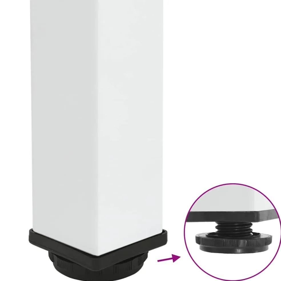 vidaXL Salontafelpoten 4 st 30-32 cm staal wit
