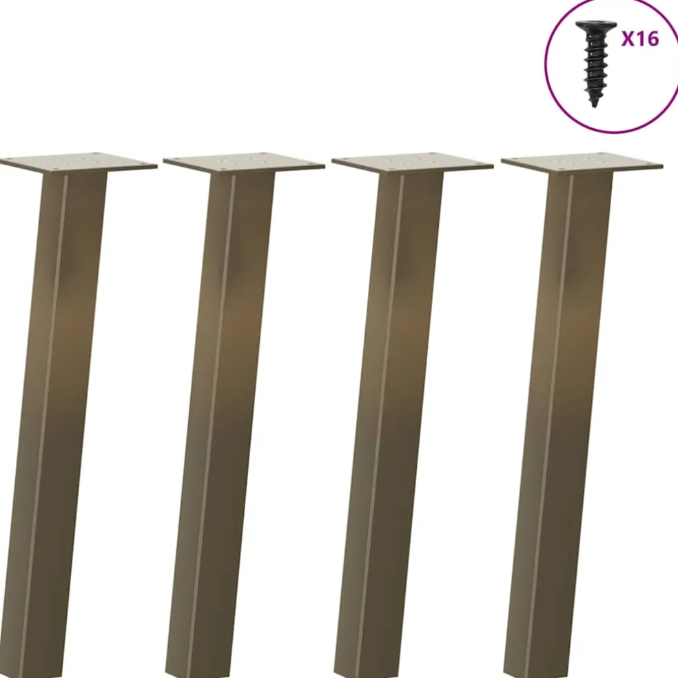 vidaXL Salontafelpoten 4 st 30 cm staal naturel