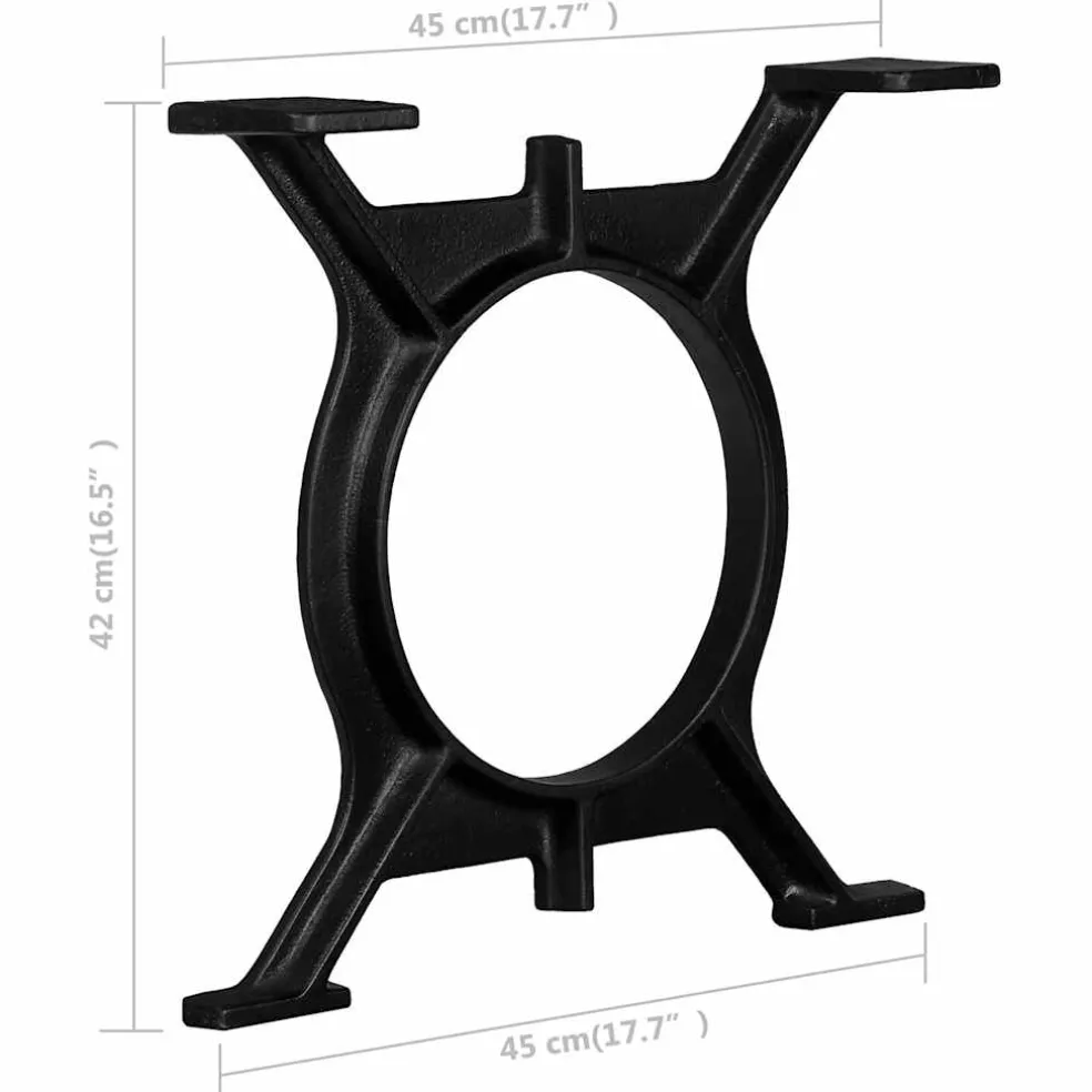 vidaXL Salontafelpoten 2 st O-frame gietijzer