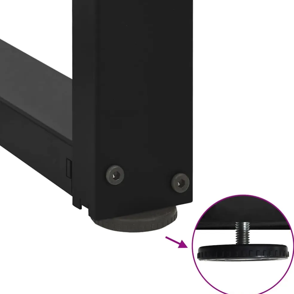 vidaXL Salontafelpoten 2 st T-vormig 30x25x(30-31) cm staal zwart
