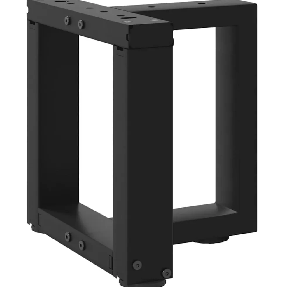 vidaXL Salontafelpoten 2 st T-vormig 30x25x(30-31) cm staal zwart