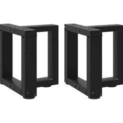 vidaXL Salontafelpoten 2 st T-vormig 30x25x(30-31) cm staal zwart