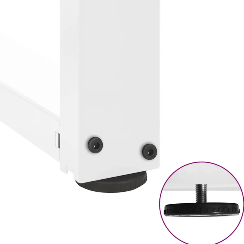 vidaXL Salontafelpoten 2 st T-vormig 30x25x(30-31) cm staal wit