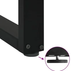 vidaXL Salontafelpoten 2 st U-vormig 30x(30-31) cm staal zwart