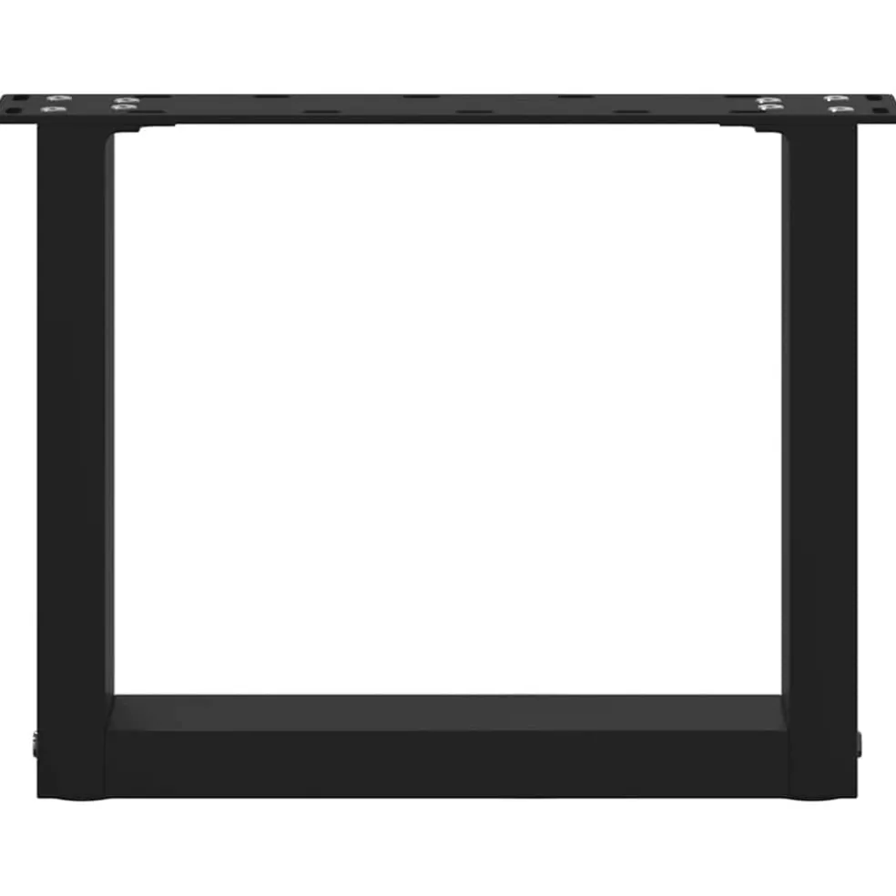 vidaXL Salontafelpoten 2 st U-vormig 30x(30-31) cm staal zwart
