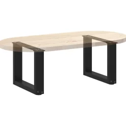 vidaXL Salontafelpoten 2 st U-vormig 30x(30-31) cm staal zwart