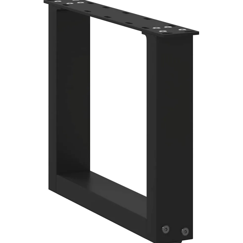 vidaXL Salontafelpoten 2 st U-vormig 30x(30-31) cm staal zwart