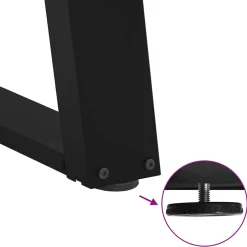 vidaXL Salontafelpoten 2 st U-vormig 30x(30-31) cm staal zwart