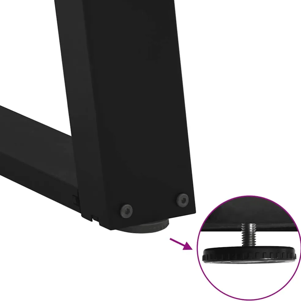 vidaXL Salontafelpoten 2 st U-vormig 30x(30-31) cm staal zwart