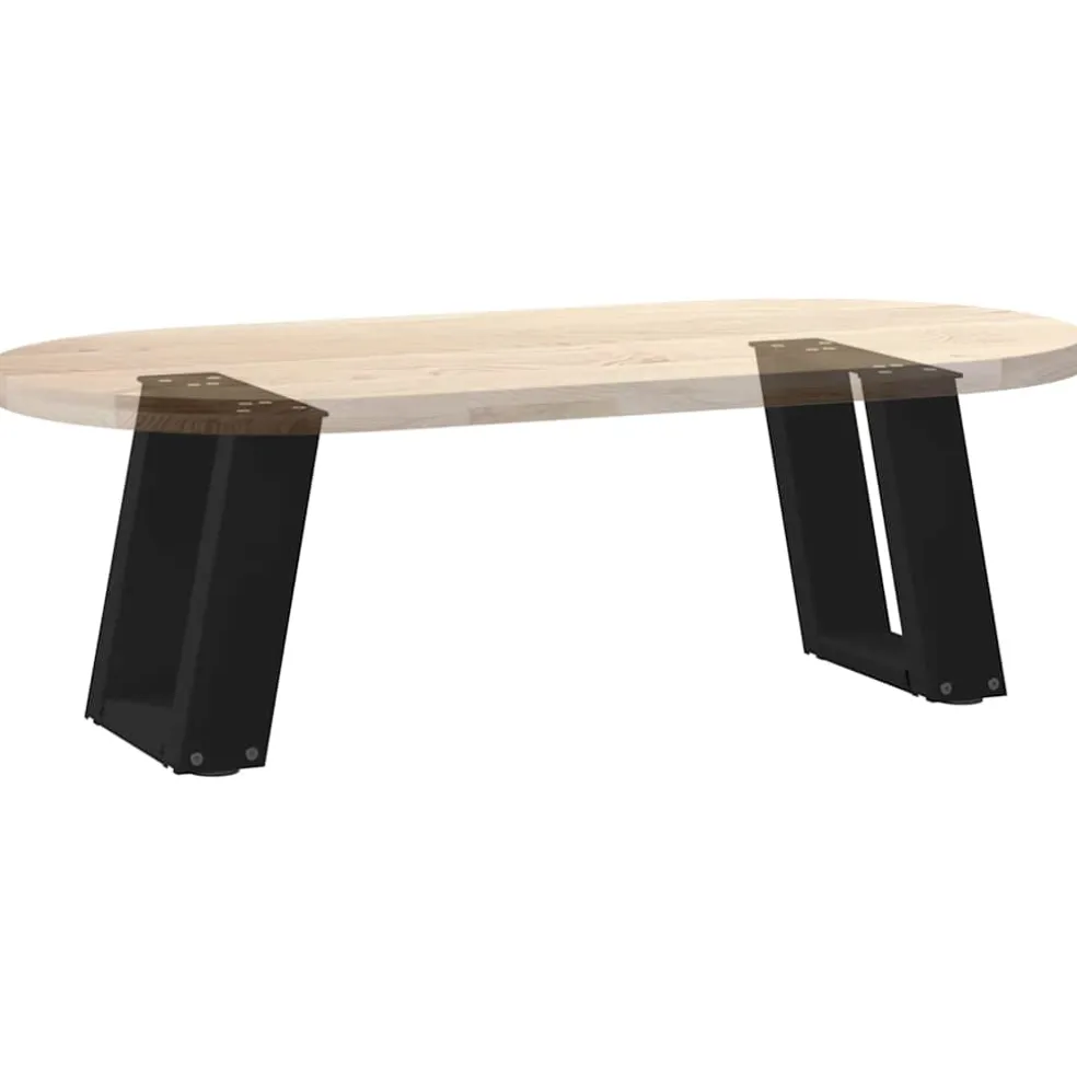 vidaXL Salontafelpoten 2 st U-vormig 30x(30-31) cm staal zwart
