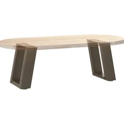 vidaXL Salontafelpoten 2 st U-vormig 30x(30-31) cm staal naturel