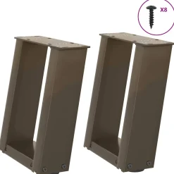 vidaXL Salontafelpoten 2 st U-vormig 30x(30-31) cm staal naturel