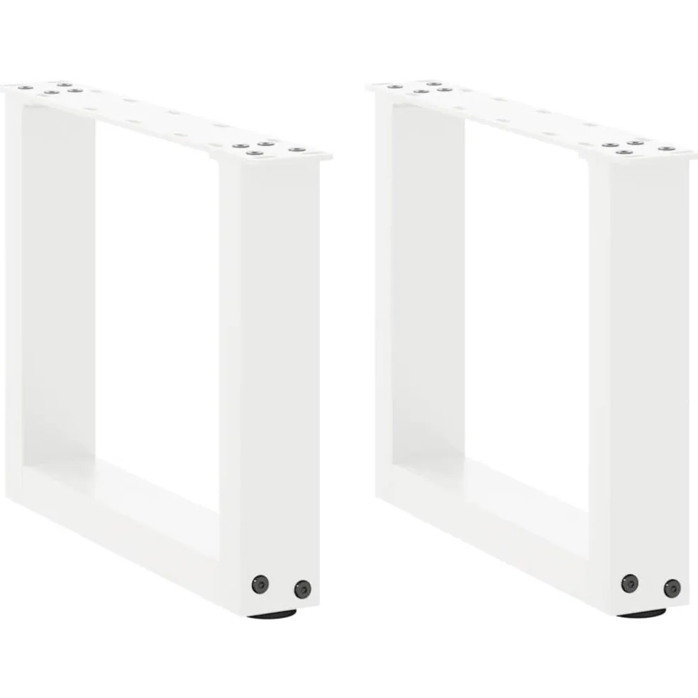 vidaXL Salontafelpoten 2 st U-vormig 30x(30-31) cm staal wit