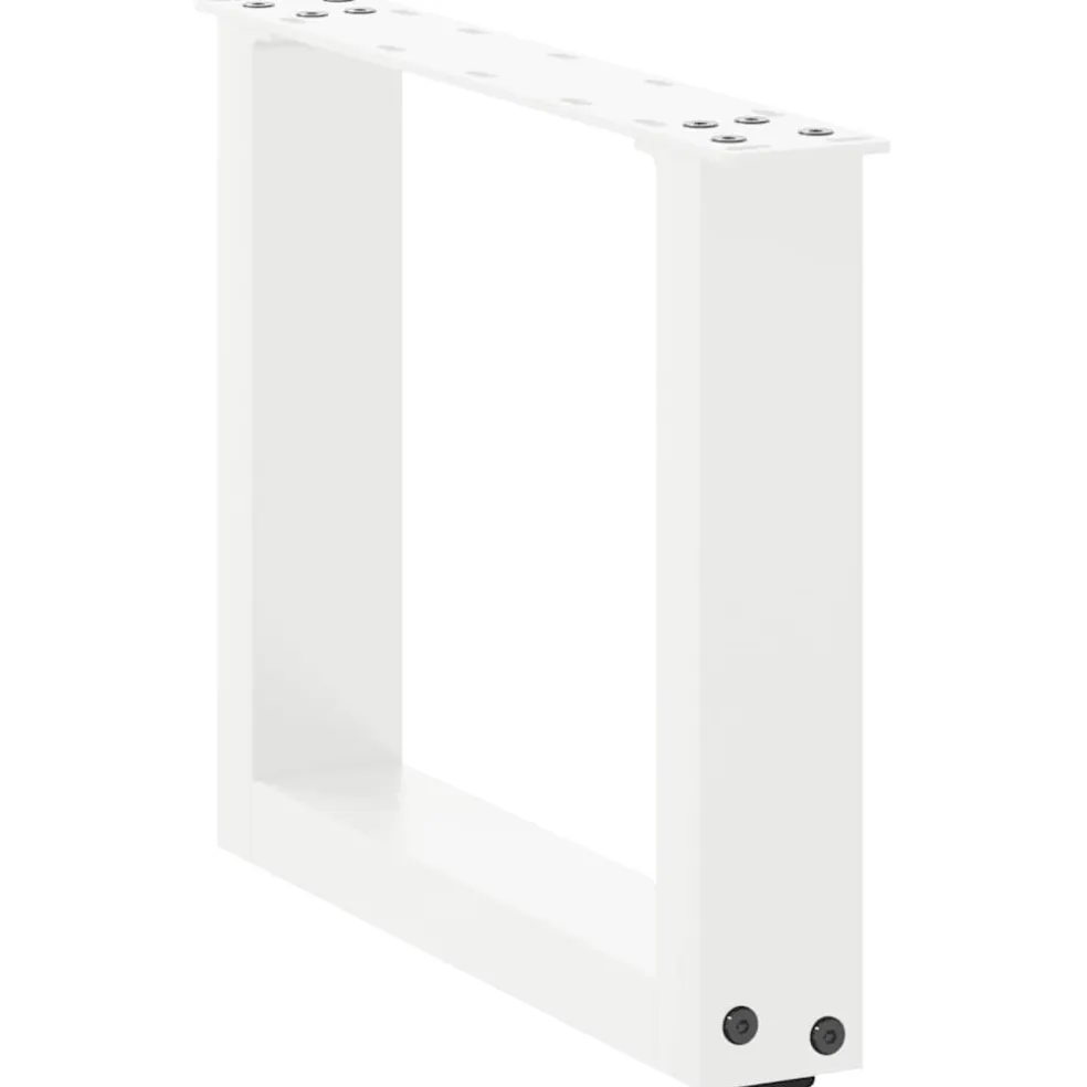 vidaXL Salontafelpoten 2 st U-vormig 30x(30-31) cm staal wit