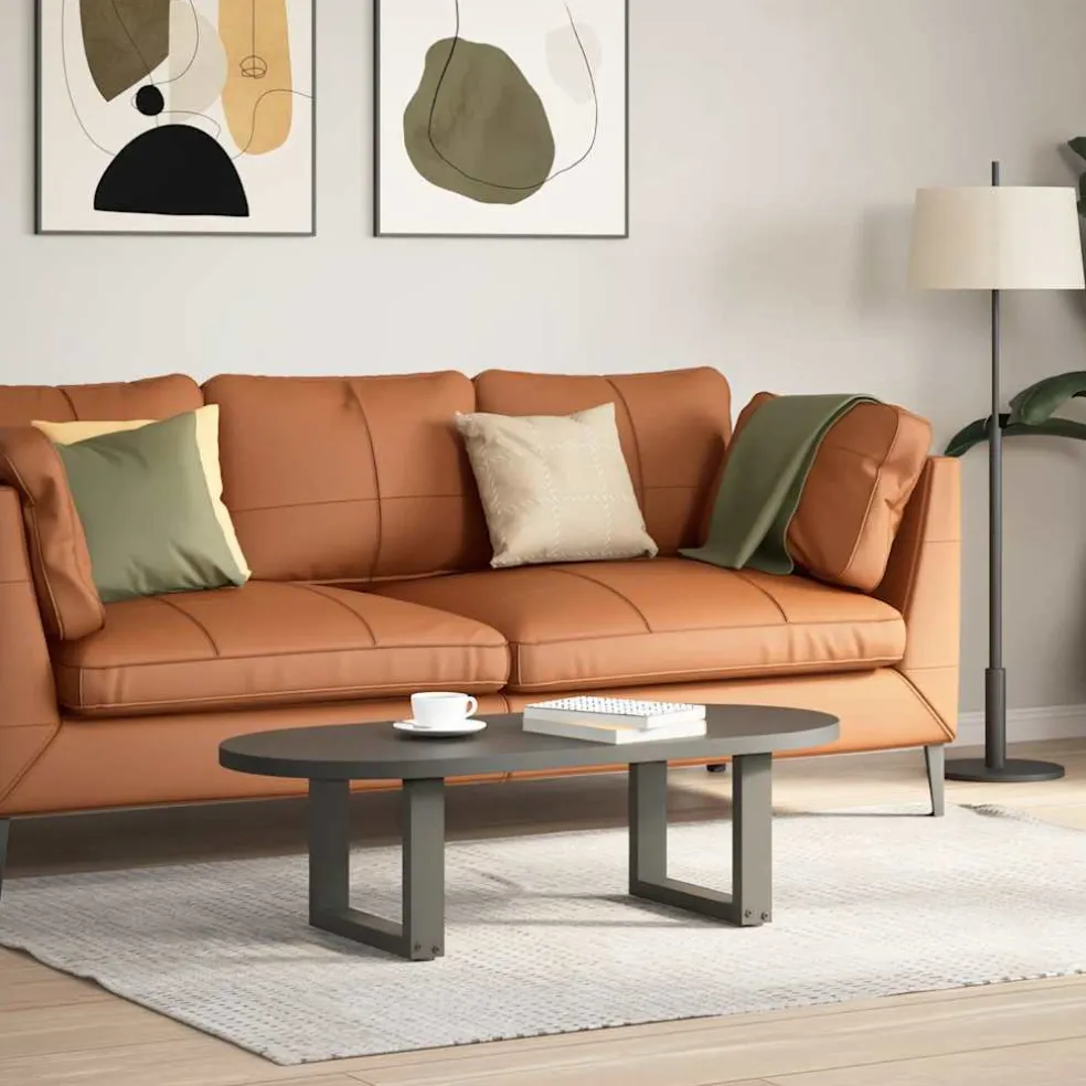 vidaXL Salontafelpoten 2 st U-vormig 30x(30-31) cm staal antraciet