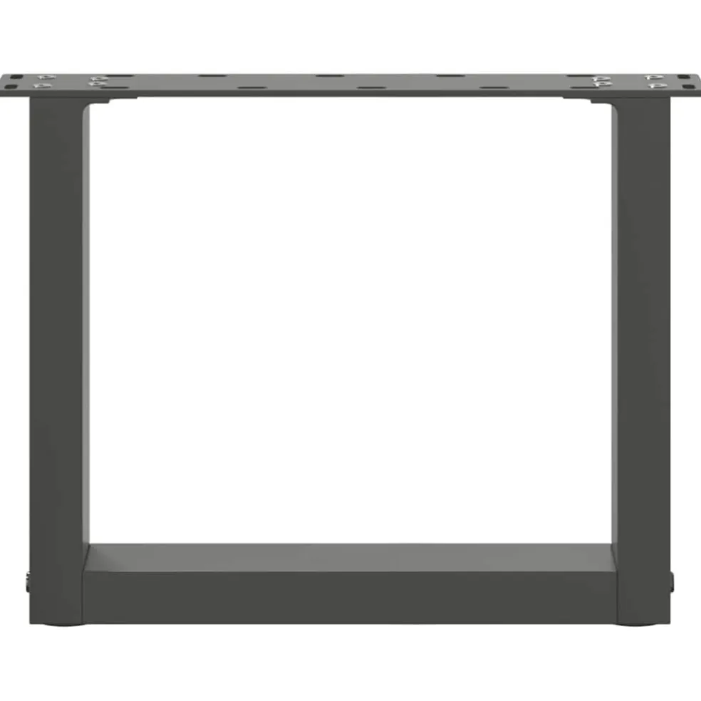 vidaXL Salontafelpoten 2 st U-vormig 30x(30-31) cm staal antraciet