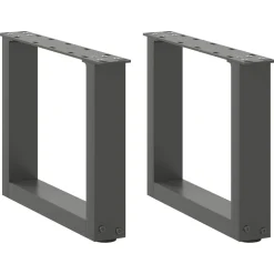 vidaXL Salontafelpoten 2 st U-vormig 30x(30-31) cm staal antraciet