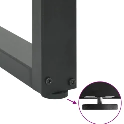 vidaXL Salontafelpoten 2 st U-vormig 30x(30-31) cm staal antraciet