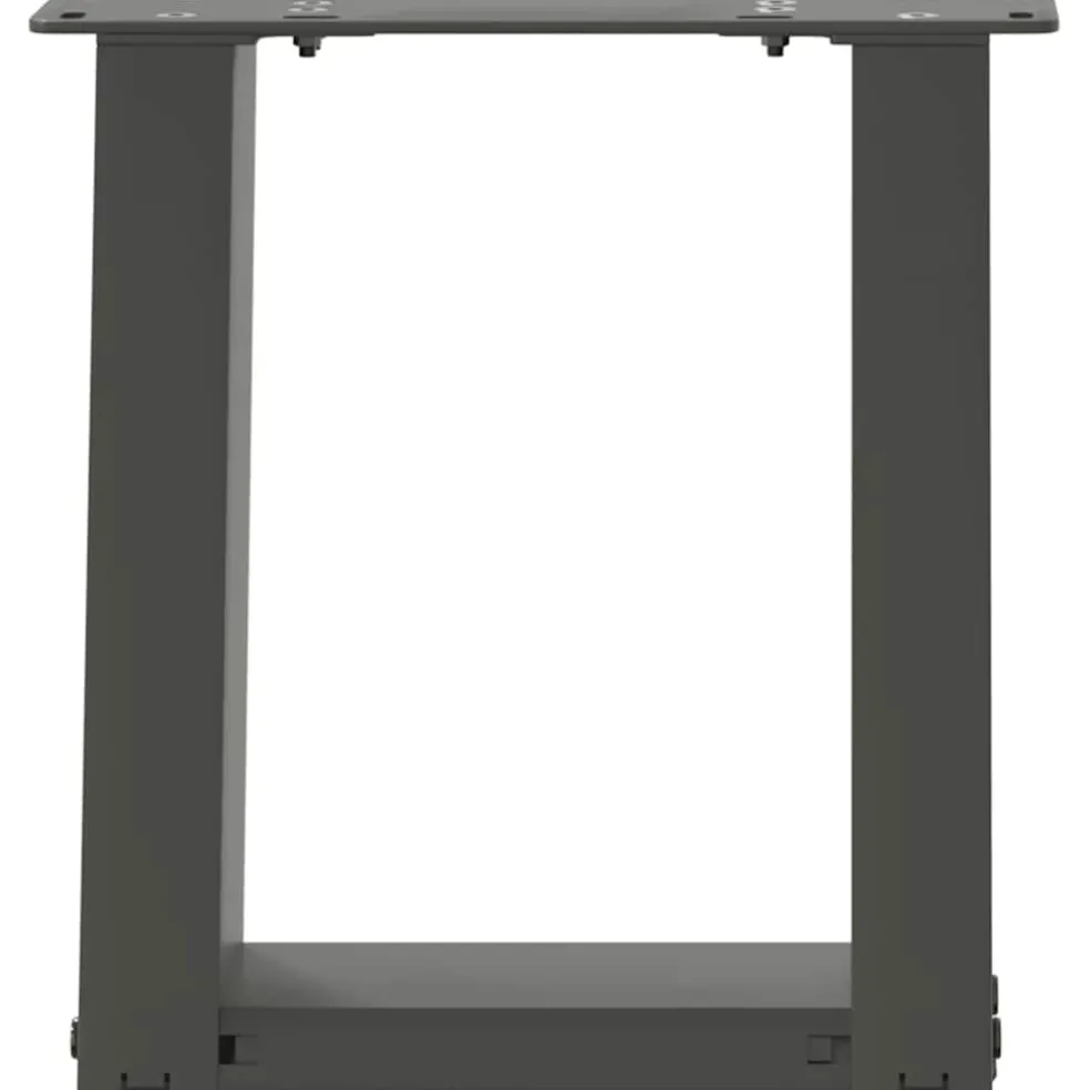 vidaXL Salontafelpoten 2 st U-vormig 30x(30-31) cm staal antraciet