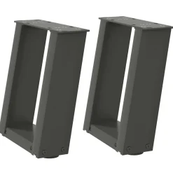 vidaXL Salontafelpoten 2 st U-vormig 30x(30-31) cm staal antraciet
