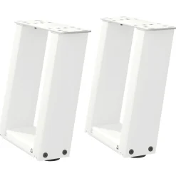 vidaXL Salontafelpoten 2 st U-vormig 30x(30-31) cm staal wit