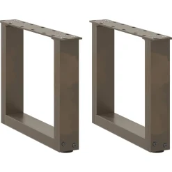 vidaXL Salontafelpoten 2 st U-vormig 40x(30-31) cm staal naturel