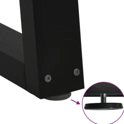 vidaXL Salontafelpoten 2 st V-vormig 30x(30-31,3) cm staal zwart