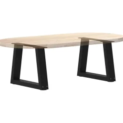 vidaXL Salontafelpoten 2 st V-vormig 30x(30-31,3) cm staal zwart