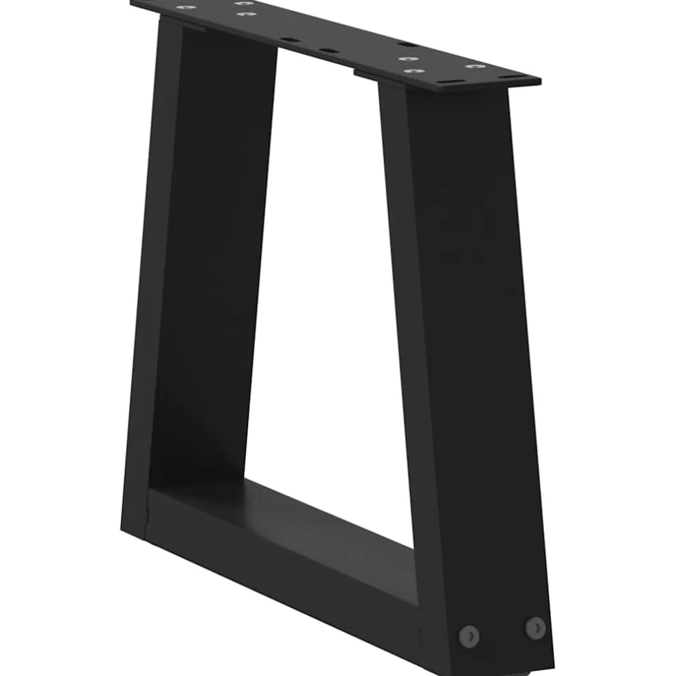 vidaXL Salontafelpoten 2 st V-vormig 30x(30-31,3) cm staal zwart