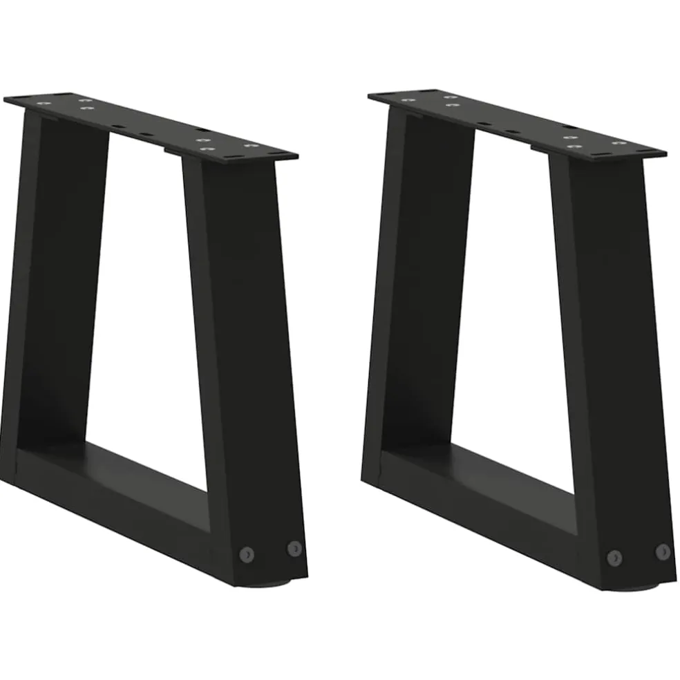 vidaXL Salontafelpoten 2 st V-vormig 30x(30-31,3) cm staal zwart