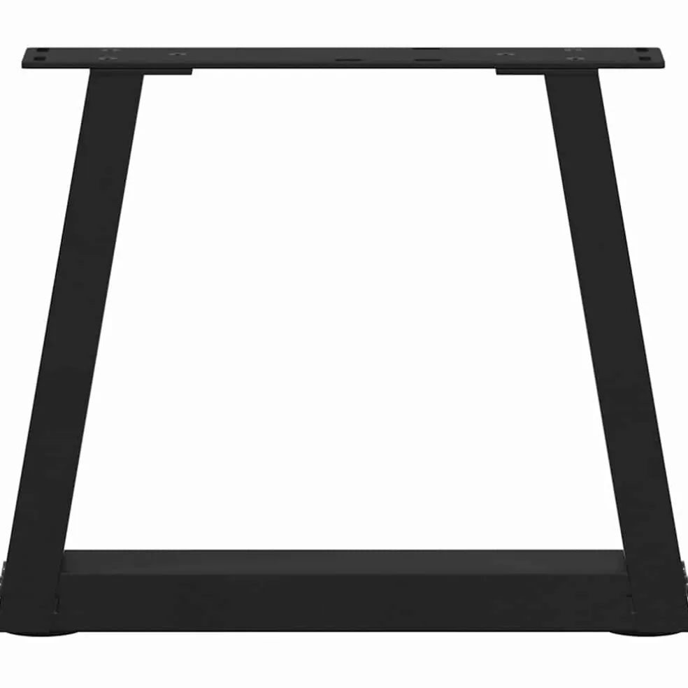 vidaXL Salontafelpoten 2 st V-vormig 30x(30-31,3) cm staal zwart