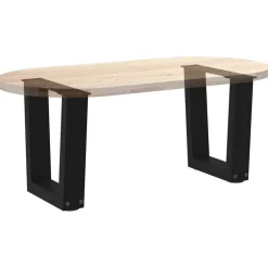 vidaXL Salontafelpoten 2 st V-vormig 30x(30-31,3) cm staal zwart