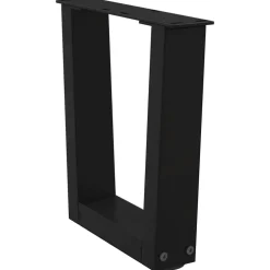 vidaXL Salontafelpoten 2 st V-vormig 30x(30-31,3) cm staal zwart