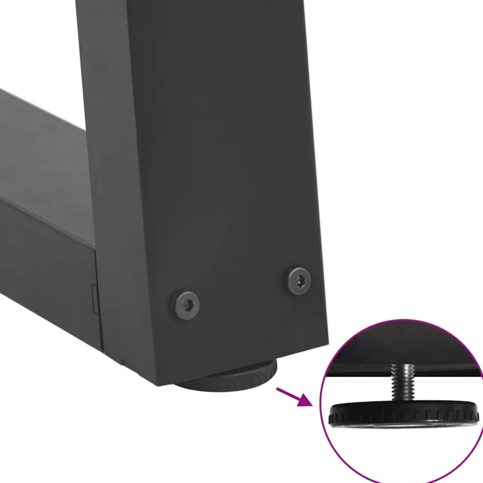 vidaXL Salontafelpoten 2 st V-vormig 30x(30-31,3) cm staal antraciet
