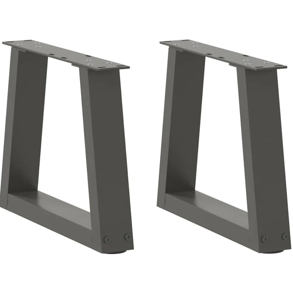 vidaXL Salontafelpoten 2 st V-vormig 30x(30-31,3) cm staal antraciet