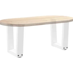 vidaXL Salontafelpoten 2 st V-vormig 30x(30-31,3) cm staal wit