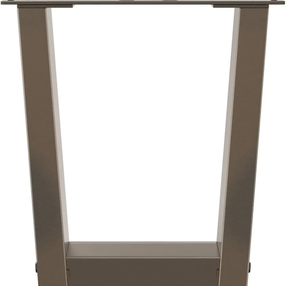 vidaXL Salontafelpoten 2 st V-vormig 30x(30-31,3) cm staal naturel