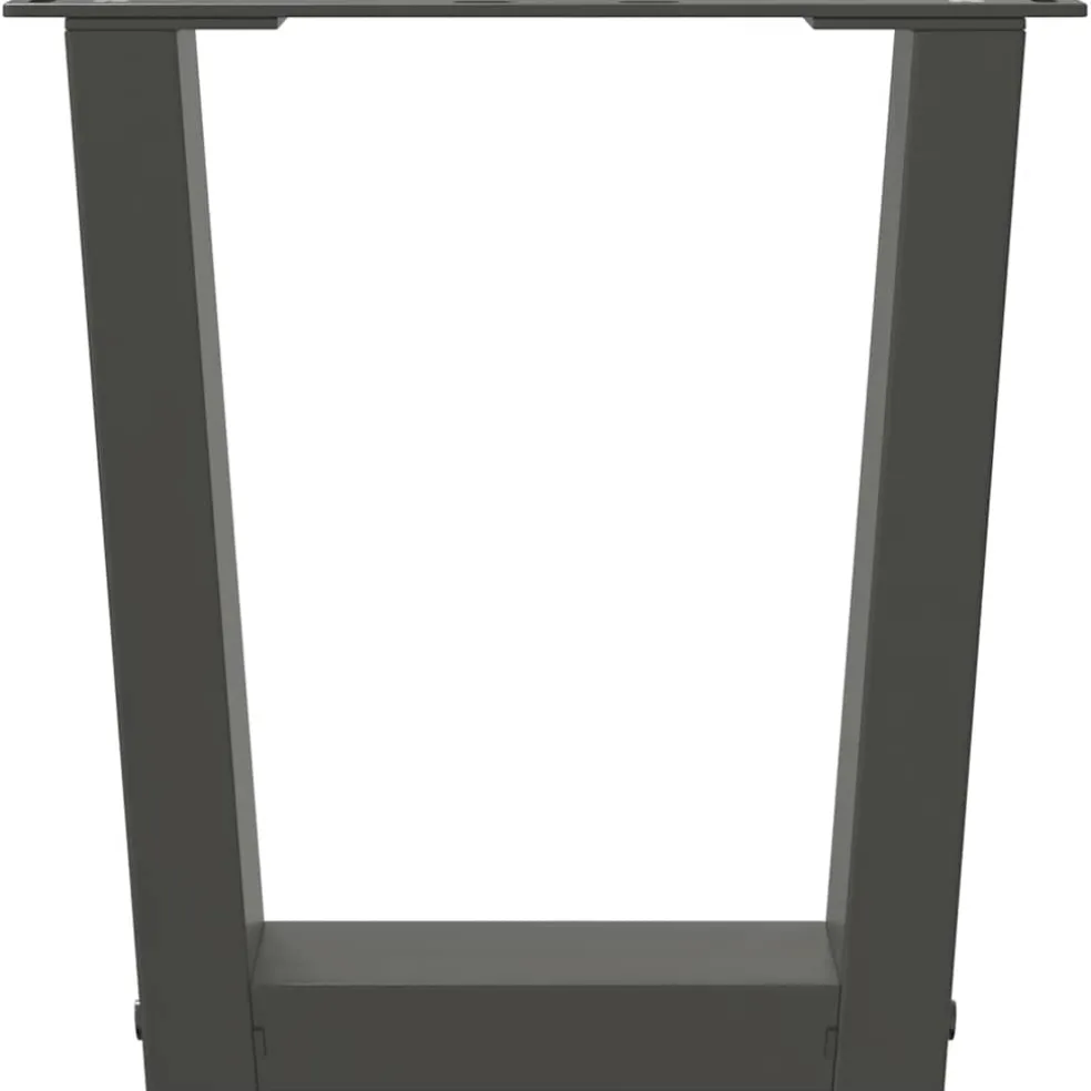 vidaXL Salontafelpoten 2 st V-vormig 30x(30-31,3) cm staal antraciet