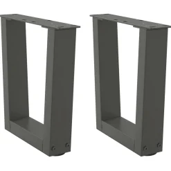 vidaXL Salontafelpoten 2 st V-vormig 30x(30-31,3) cm staal antraciet