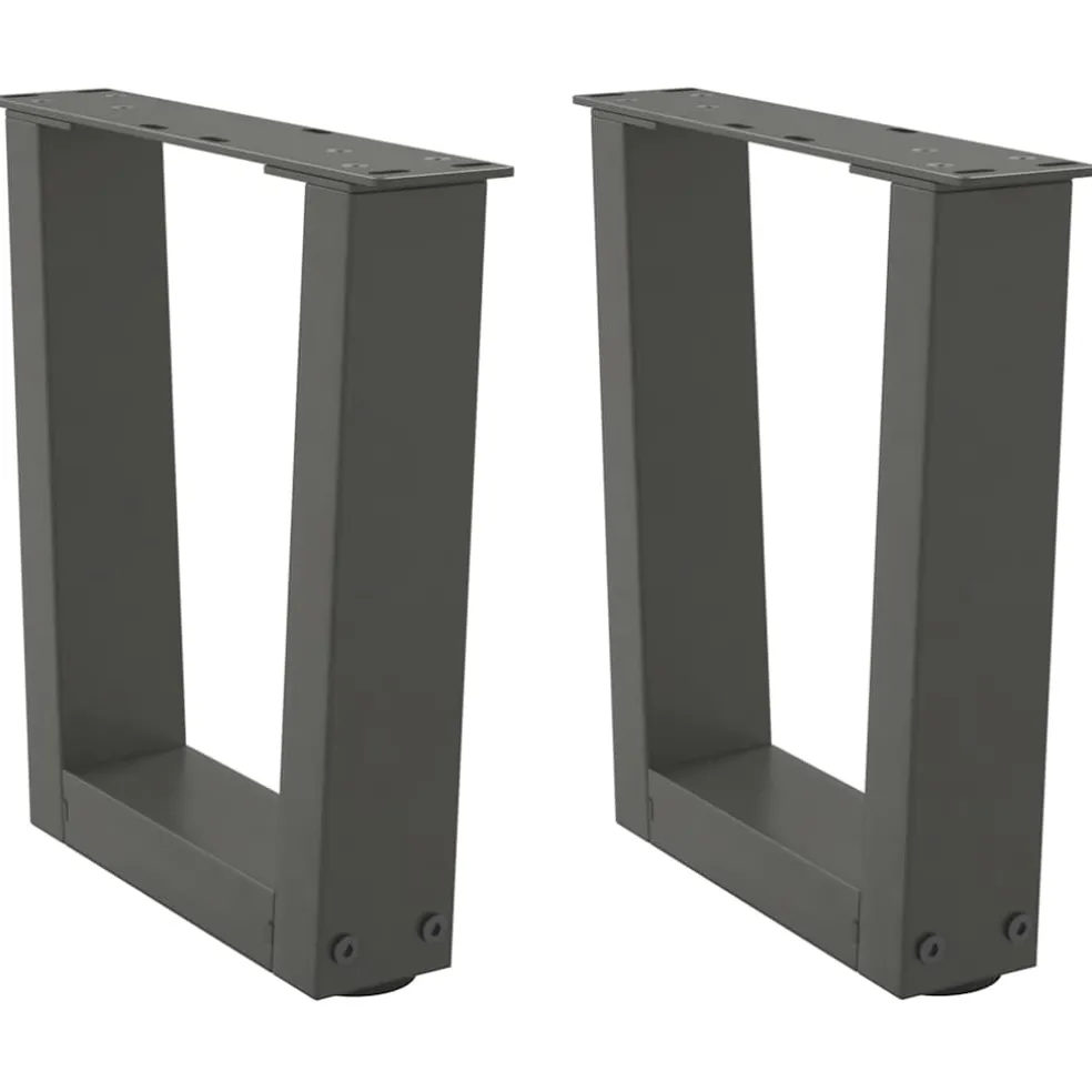 vidaXL Salontafelpoten 2 st V-vormig 30x(30-31,3) cm staal antraciet