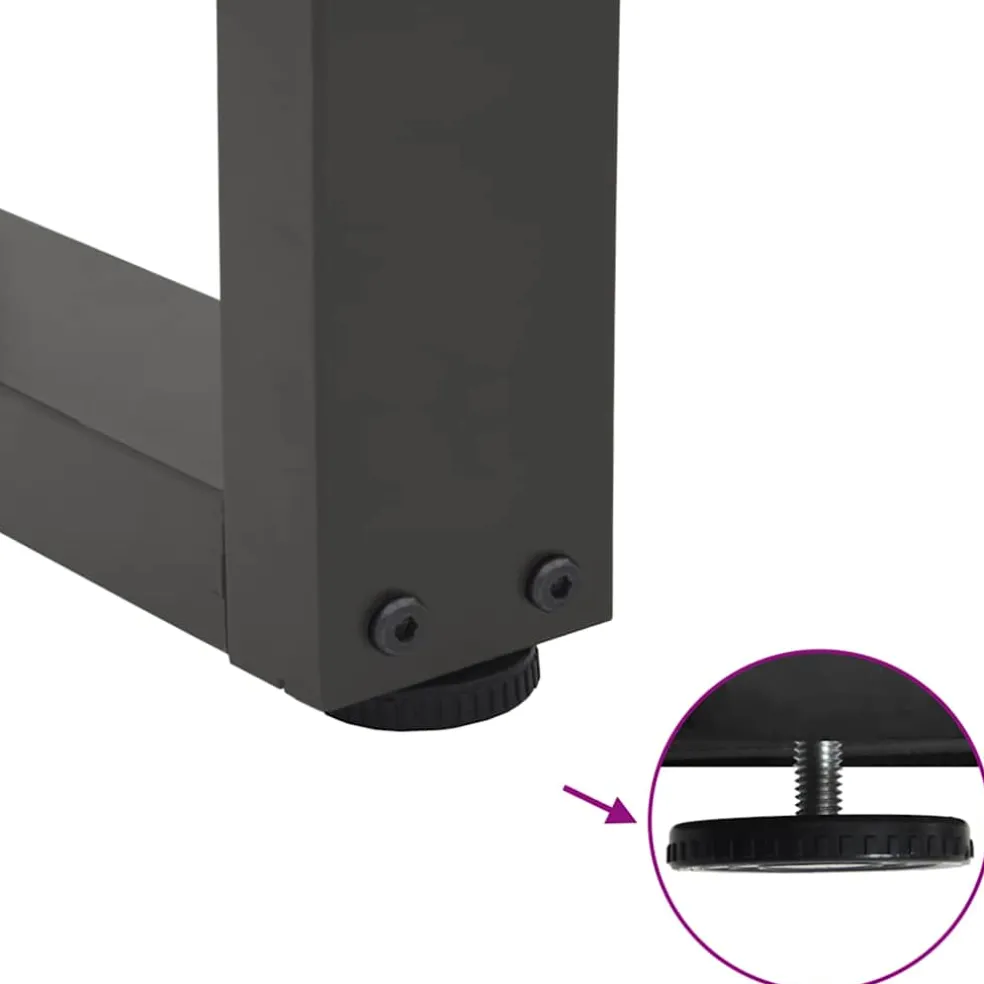 vidaXL Salontafelpoten 2 st V-vormig 30x(30-31,3) cm staal antraciet
