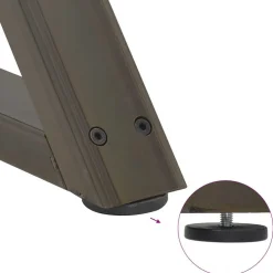 vidaXL Salontafelpoten 2 st 30x(30-31,3) cm staal naturel